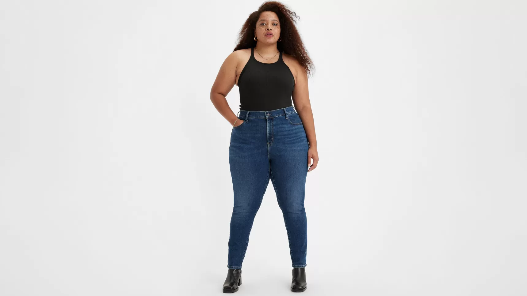 New 721 Skinny Jeans Met Hoge Taille (Plus Size) Dames Jeans