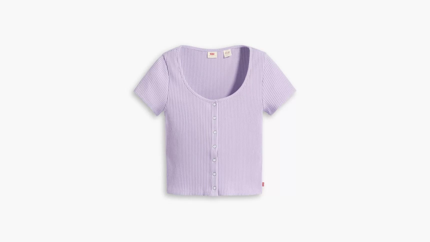 Shop Britt Top Met Korte Mouw En Kliksluiting Voorzijde Dames Tops & T-Shirts