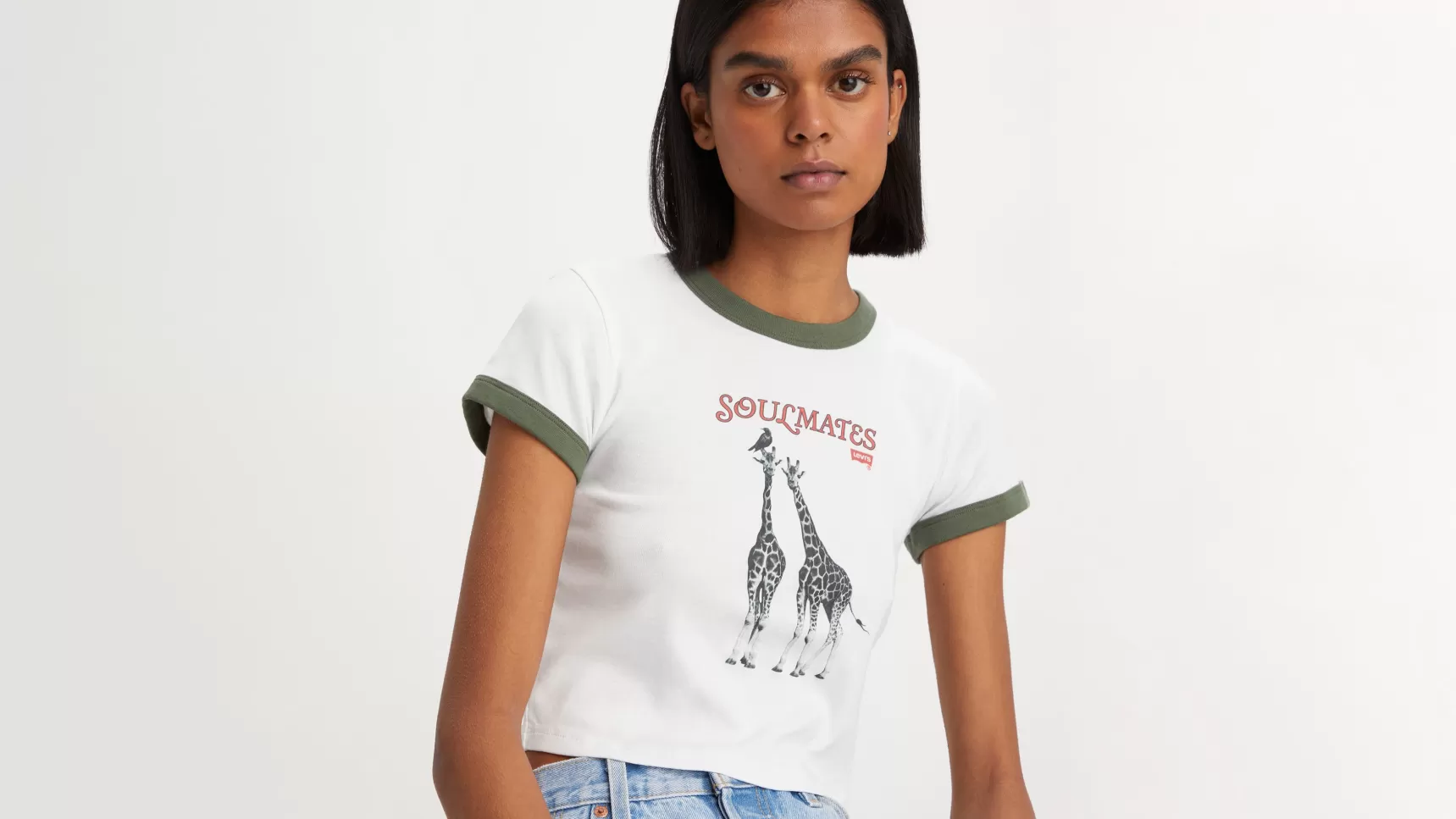 Store Graphic Ringer Mini-T-Shirt Dames Tops & T-Shirts