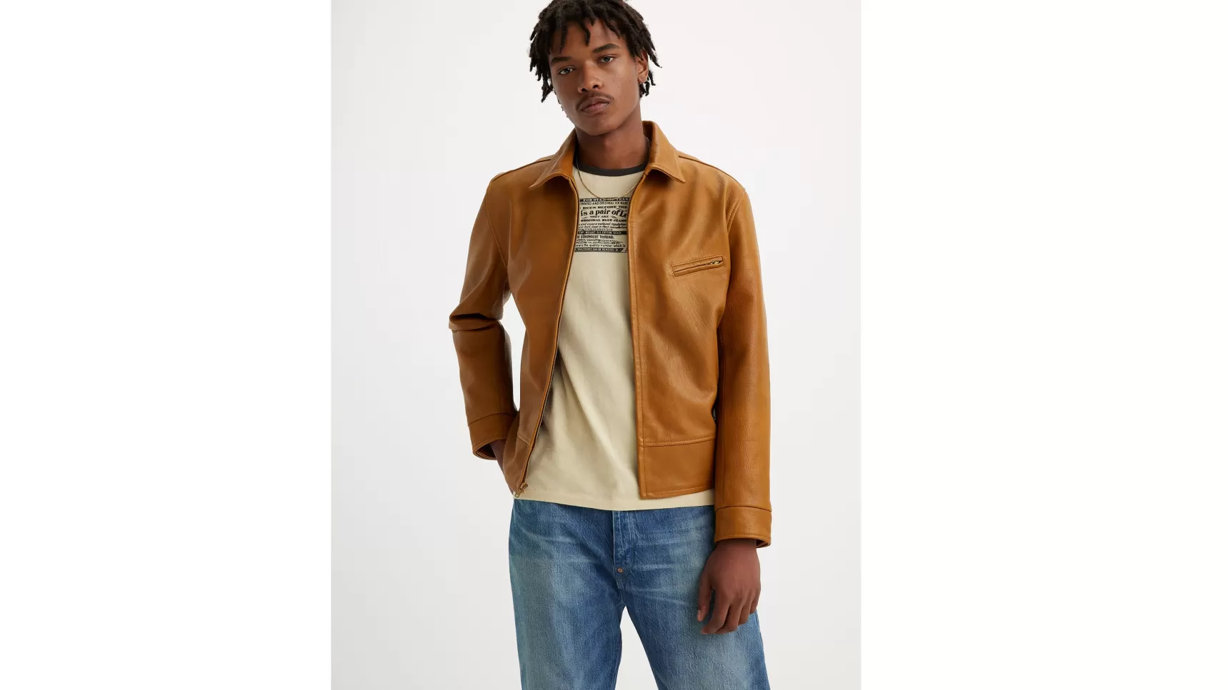 Clearance ® Vintage Clothing 1940S Leren Jas Heren Jassen